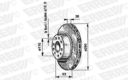 BRAKE DISC ERREVI ΙVECO DAILY III 42471214