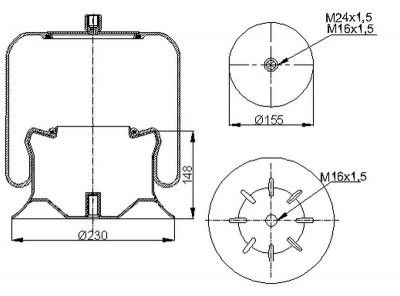 AIR SPRING  4757NP01 METALLIC