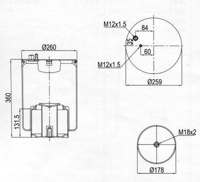 AIR SPRING  4884N1P06 MAN TGA