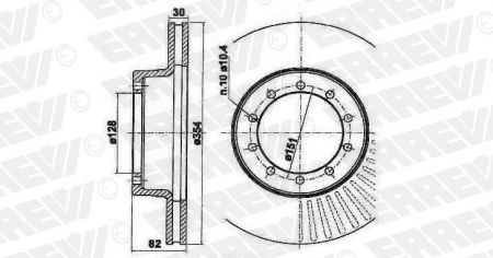 BRAKE DISC ERREVI RENAULT MIDLINER 5000450158