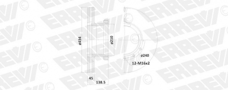 ΔΙΣΚΟΠΛΑΚΑ ERREVI IVECO BUS ME ABS