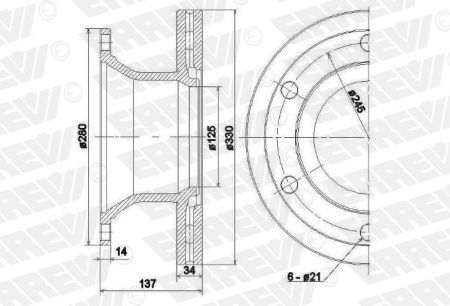 ΔΙΣΚΟΠΛΑΚΑ ERREVI RENAULT MIDLUM 5010422263