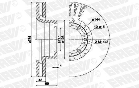 ΔΙΣΚΟΠΛΑΚΑ ERREVI RENAULT MIDLUM 5010525014