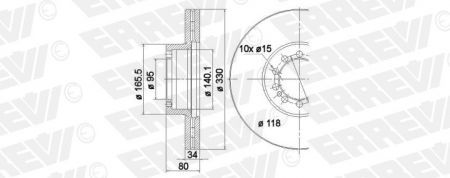 ΔΙΣΚΟΠΛΑΚΑ ERREVI RENAULT MIDLUM 5010422262