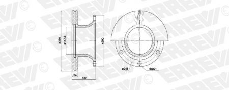 ΔΙΣΚΟΠΛΑΚΑ ERREVI RENAULT MIDLUM 5010598304