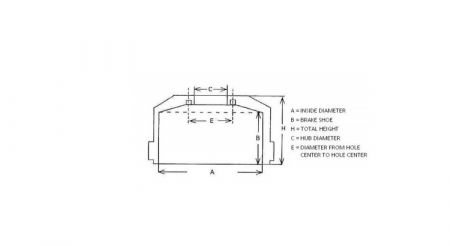 BRAKE DRUM MB REAR BRAKE SHOE 198 HEIGHT 300