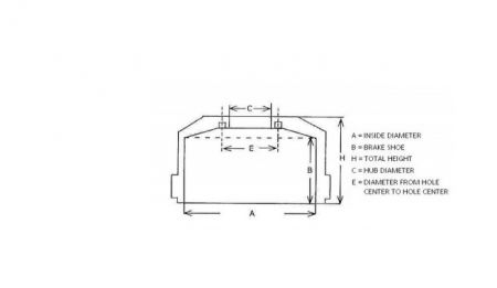 BRAKE DRUM MB REAR BRAKE SHOE 132 HEIGHT 292 WITH WHEEL HUB
