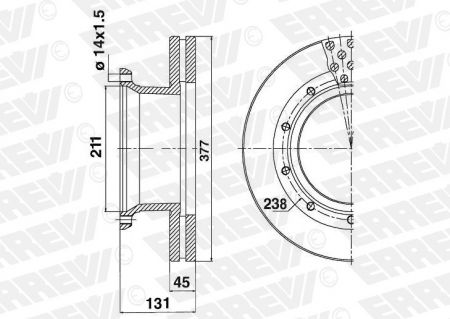 ΔΙΣΚΟΠΛΑΚΑ ERREVI MERCEDES TE 6754210012