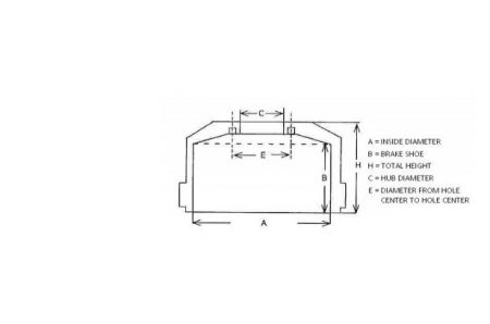 BRAKE DRUM MB FRONT REAR BRAKE SHOE 210 HEIGHT 251
