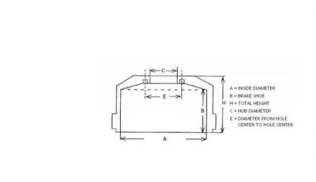 BRAKE DRUM MB FRONT BRAKE SHOE 171 HEIGHT 210