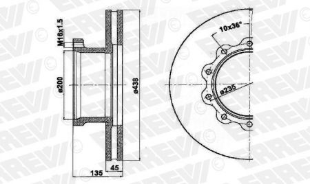 BRAKE DISC ERREVI MAN E-F 8158030009
