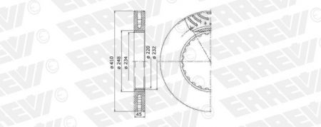 ΔΙΣΚΟΠΛΑΚΑ ERREVI VOLVO FH RENAULT 85103804 Δ410 ΑΕΡΙΖΟΜΕΝΗ ΧΩΡΙΣ ΚΙΤ