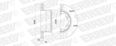 ΔΙΣΚΟΠΛΑΚΑ ERREVI MERCEDES SPRINTER 9044230312