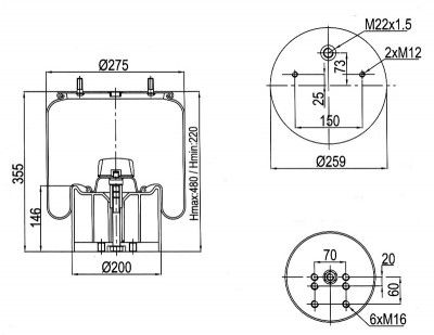 AIR SPRING  940MBK PLASTIC