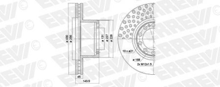 ΔΙΣΚΟΠΛΑΚΑ  ERREVI MERCEDES ACTROS 9434210312