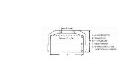 BRAKE DRUM VOLVO REAR BRAKE SHOE 245 HEIGHT 287-B7-10L