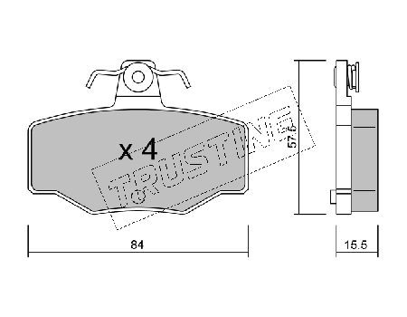 BRAKE PADS TRUSTING ΙΤΑΛΙΑΣ