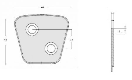 ΜΕΤΑΛΛΙΚΑ ΠΛΑΚΑΚΙΑ ΔΙΣΚΩΝ ΜΙΒΑ 63x57x4