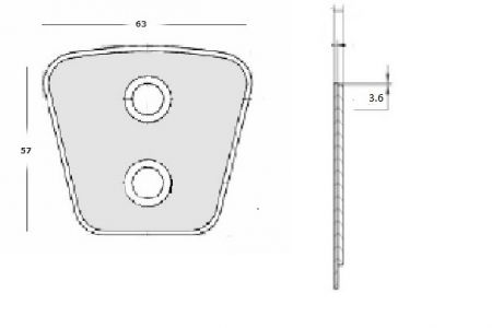 ΜΕΤΑΛΛΙΚΑ ΠΛΑΚΑΚΙΑ ΔΙΣΚΩΝ ΜΙΒΑ 57x64x3.6