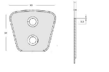 ΜΕΤΑΛΛΙΚΑ ΠΛΑΚΑΚΙΑ ΔΙΣΚΩΝ ΜΙΒΑ 57x64x5.5