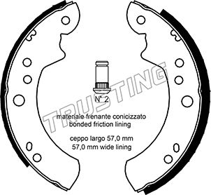 Brake Shoes FORD  TRUSTING