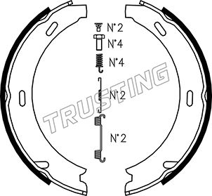 Brake Shoes M/S 190-C-CLK-Ε TRUSTING