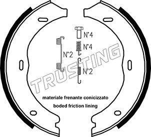 Brake Shoes VIANO VITO 186Χ20 TRUSTING
