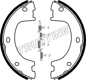 Brake Shoes ΧΙΕΡΟ M/S SPRINTER 172X42 9064200220-420 TRUSTING