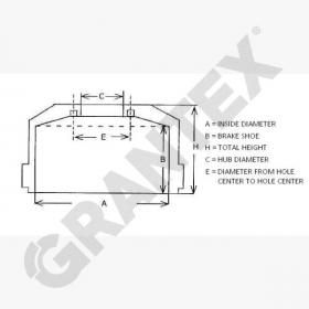 BRAKE DRUM SAF BRAKE SHOE 212 HEIGHT 255