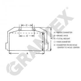 BRAKE DRUM FREUHAUF BRAKE SHOE 191 HEIGHT 271