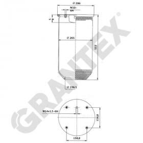 ΑΕΡΟΦΟΥΣΚΑ   BPW GIGANT  725NP03  ΜΕ ΜΕΤΑΛΛΙΚΗ ΒΑΣΗ