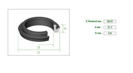 Seal 1&quot;1/8Χ19.6Χ5.1 RB