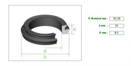 Seal 1&quot;1/4Χ21Χ8.1