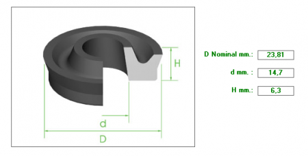 Seal for MERCEDES 15/16Χ14.7Χ6.3