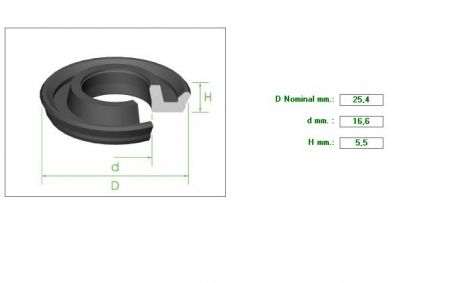 Seal 1&quot;Χ16.6Χ5.5