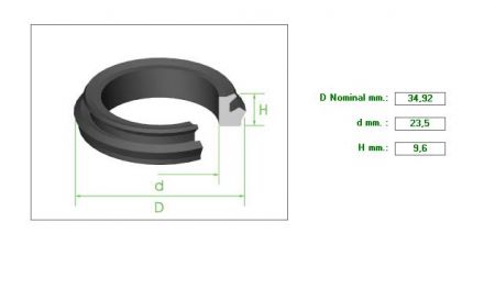 Seal 1&quot;3/8Χ23.5Χ9.6