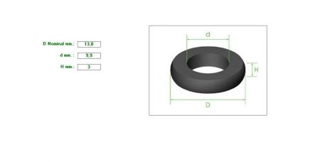 Guide Pin Seal  13.8X9.9X3