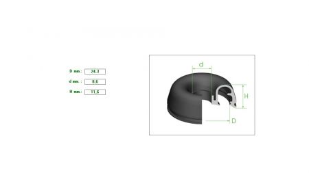 Boot 11/16-3/4-13/16-7/8   24.3mm