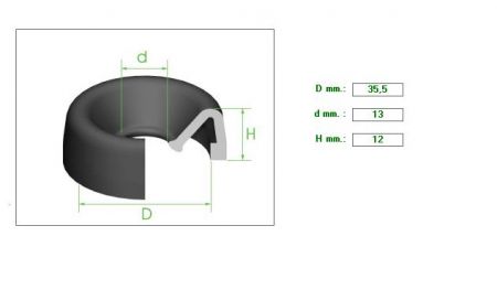 Boot 1&quot;1/16-1&quot;1/8-1&quot;1/4 35.5mm