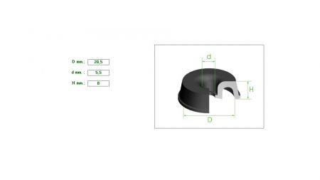 Caliper Boot 20.5mmX5.5X8