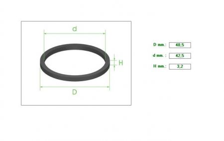 Piston Seal 41.7mm Oil