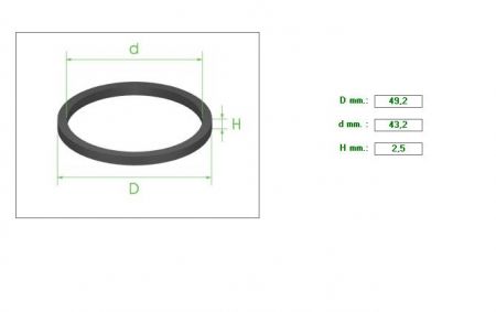 Piston Seal 43.2mm Η26.5 Oil
