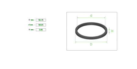 Piston Seal 50mmOil