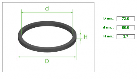 Piston Seal 66,6m Η3.7
