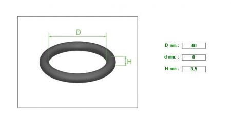 ΛΑΣΤΙΧΑΚΙ Ο-ring ΛΑΔΙΟΥ 40Χ3.5