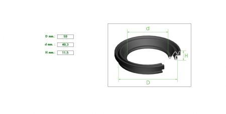 Caliper Boot 59mmx40.3x11.5