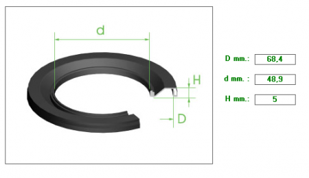 ΚΑΛΥΜΜΑ ΔΑΓΚΑΝΑΣ 60αρα 68.4mm 65.5x5 ΣΚΛΗΡΟ MERCEDES