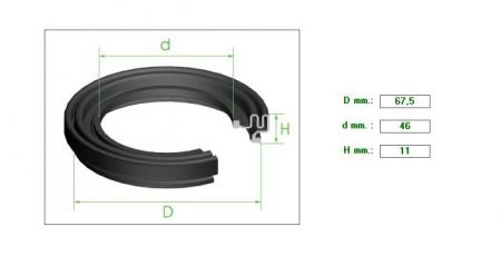 Caliper Boot 67.5mmx46x11