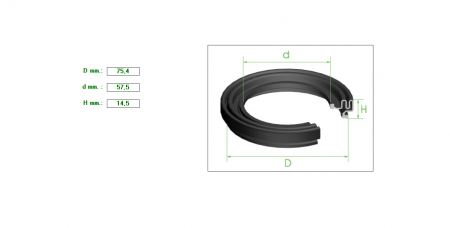 Caliper Boot 75.4mmx57.5x14.5