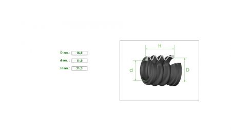 Pin Bushing  16,8-11,9mm Η21.5